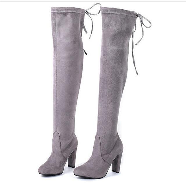 Slim Thigh High Boots